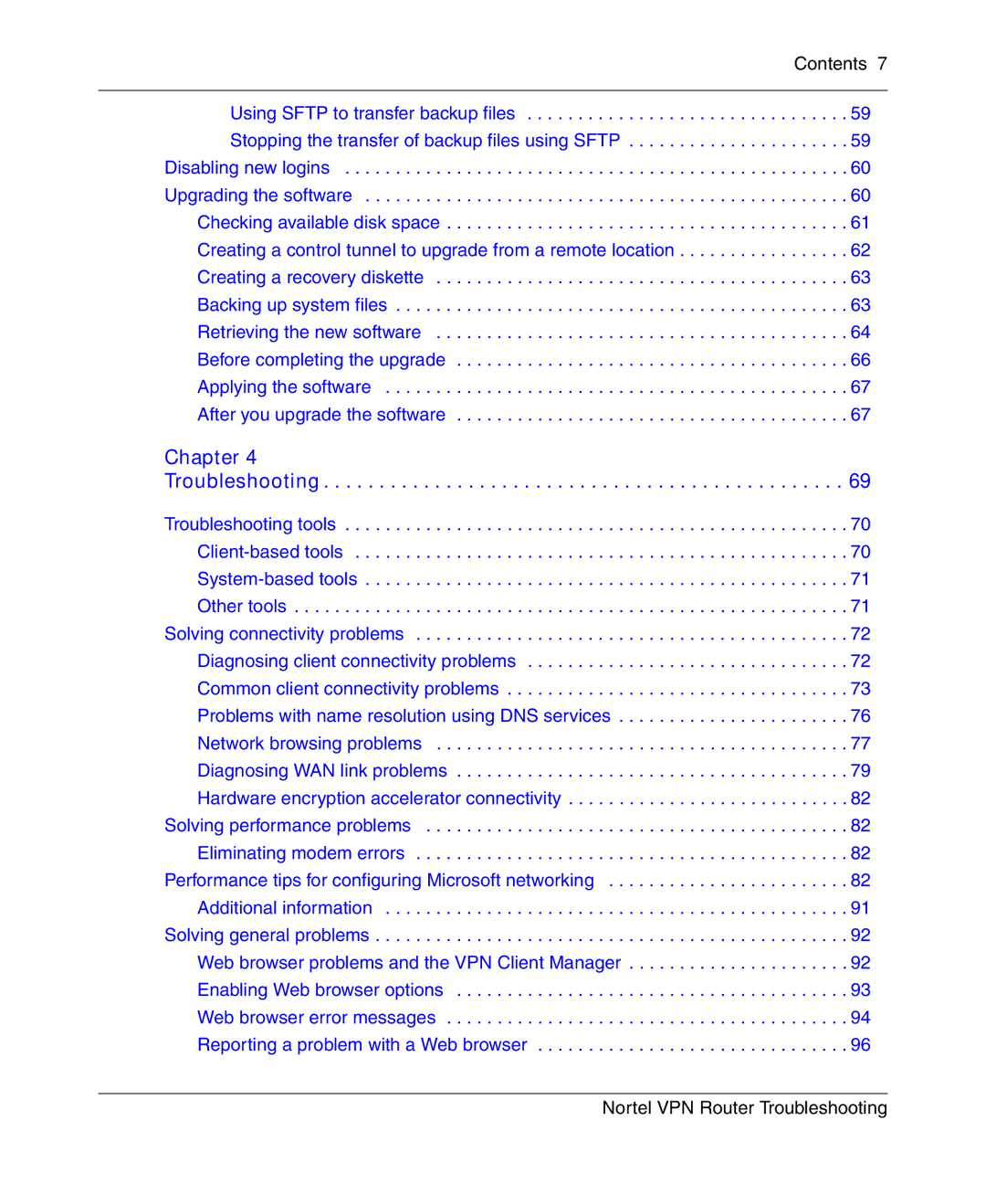 Nortel Networks NN46110-602 manual Chapter Troubleshooting 