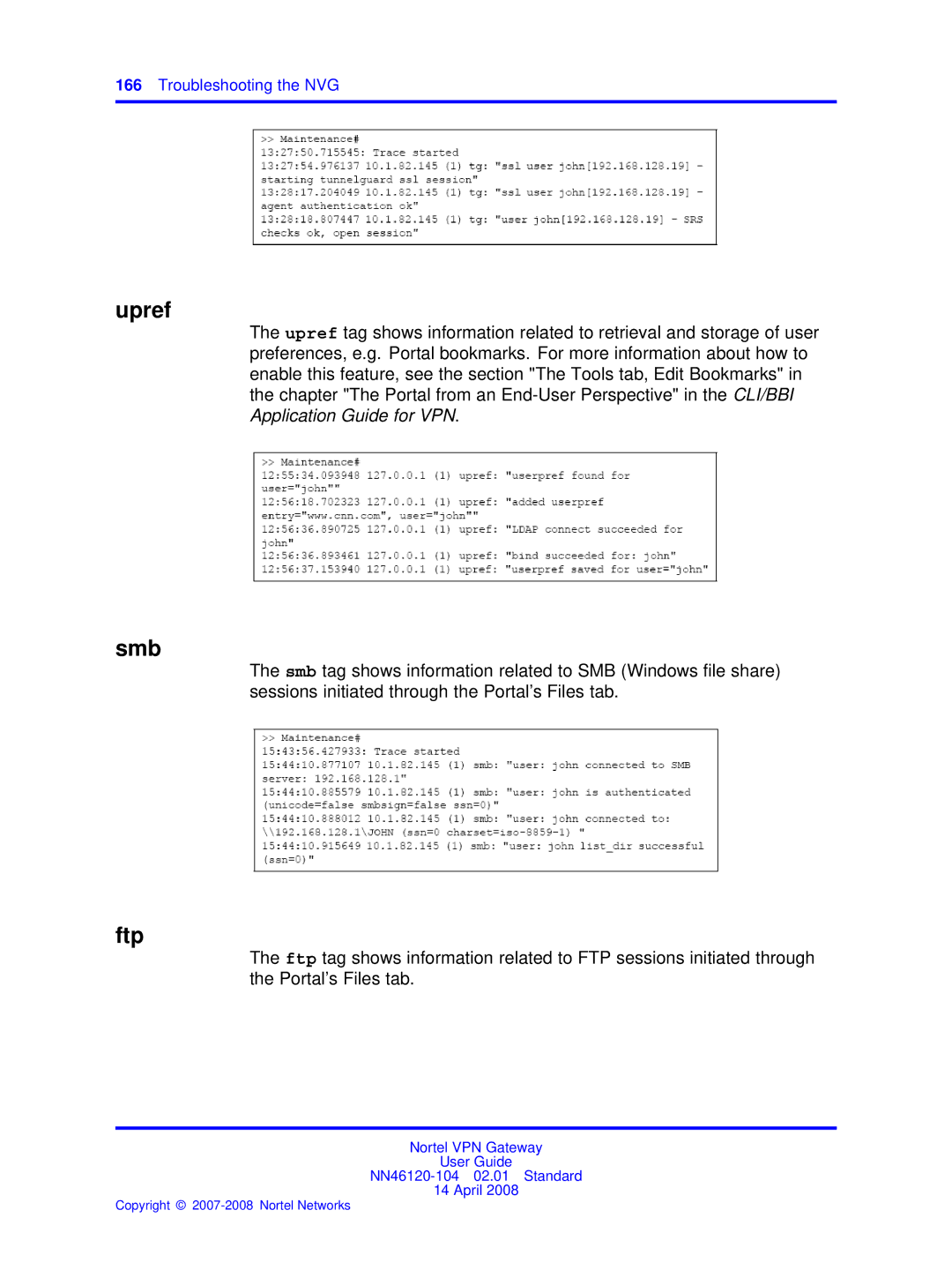 Nortel Networks NN46120-104 manual Upref, Smb, Ftp 