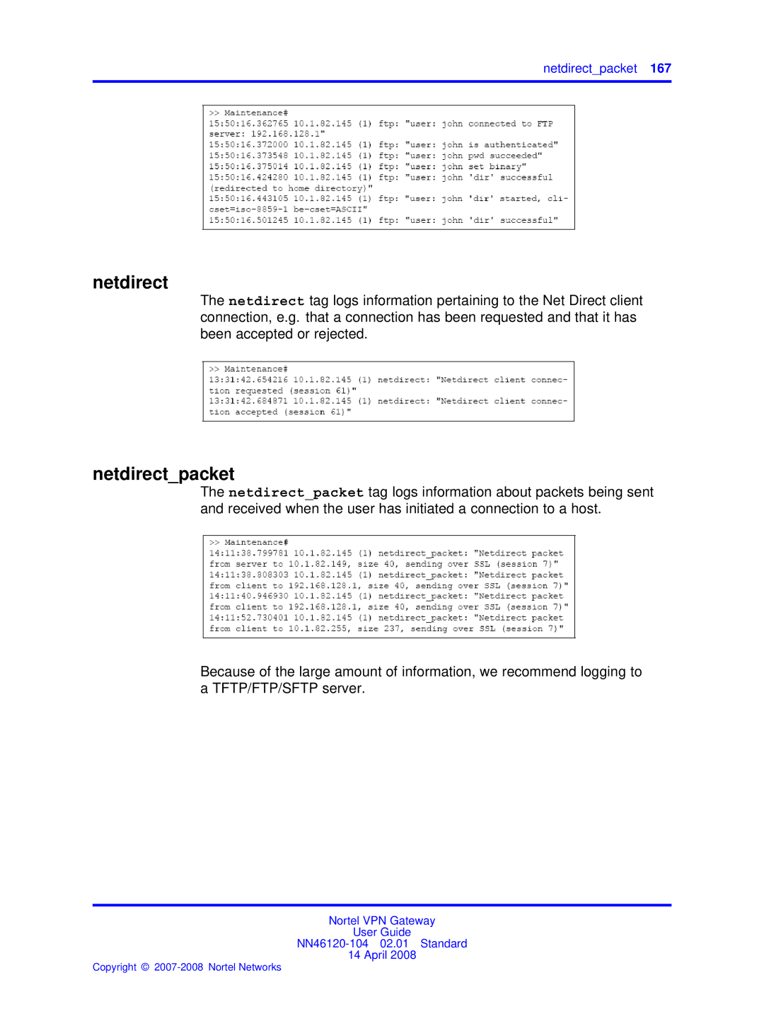 Nortel Networks NN46120-104 manual Netdirectpacket 