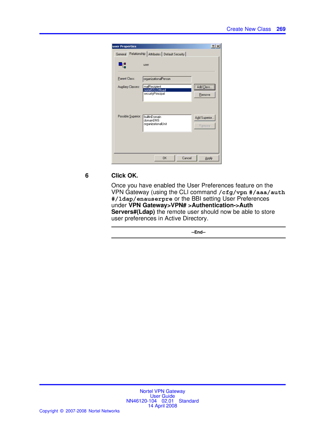 Nortel Networks NN46120-104 manual Click OK 