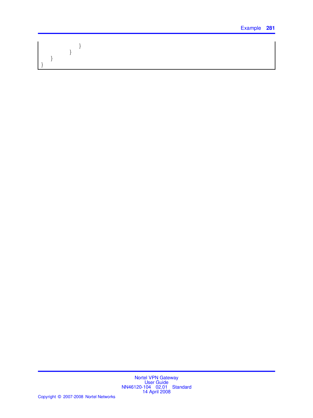 Nortel Networks NN46120-104 manual Example 