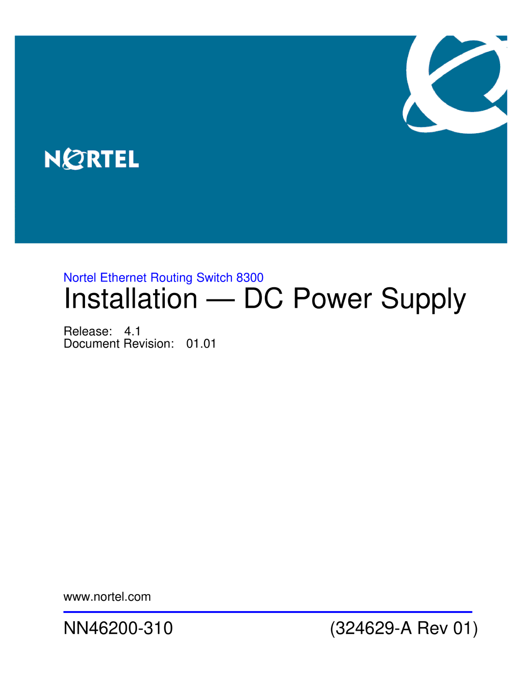 Nortel Networks NN46200-310 manual Installation DC Power Supply 