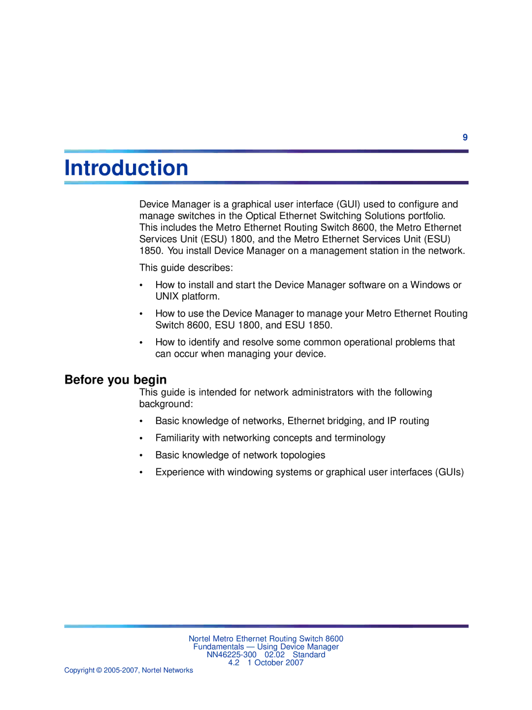 Nortel Networks NN46225-300 manual Introduction, Before you begin 