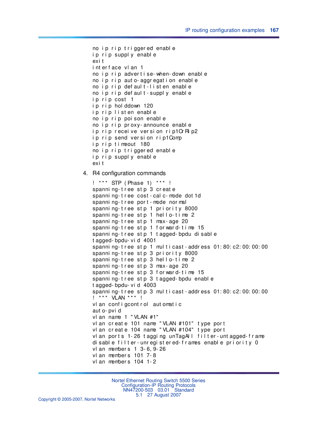 Nortel Networks NN47200-503 manual R4 conﬁguration commands 