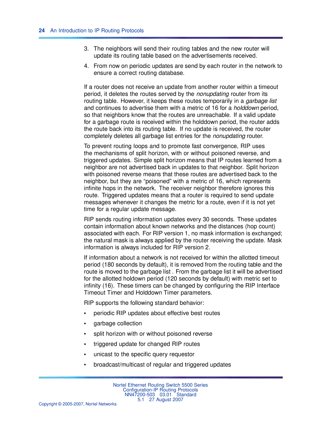 Nortel Networks NN47200-503 manual An Introduction to IP Routing Protocols 