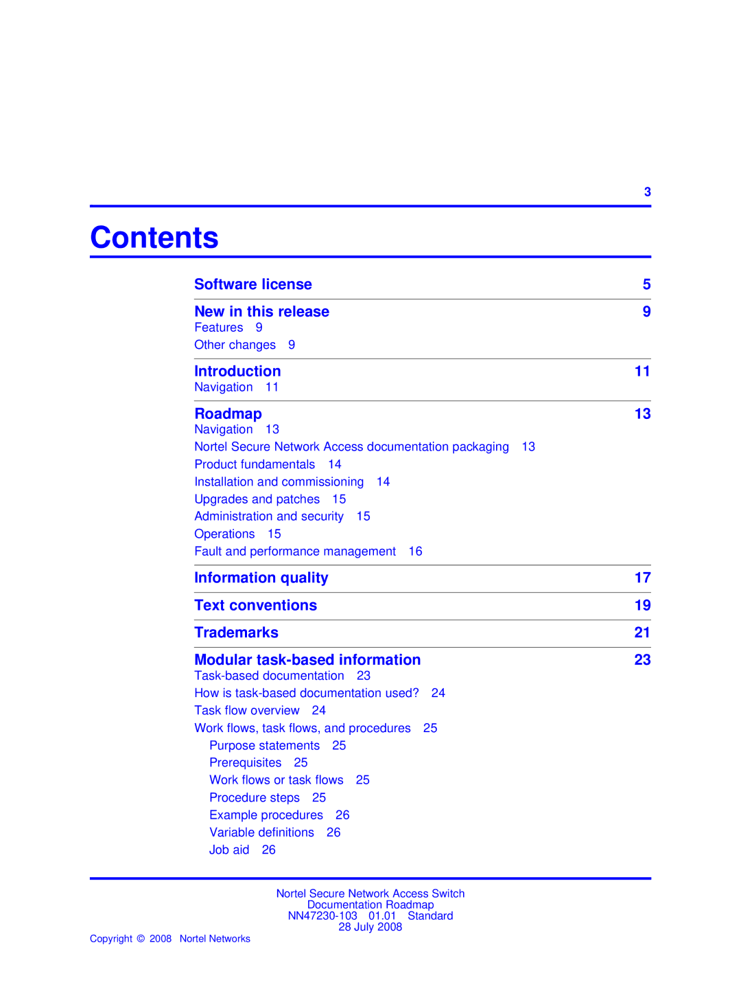 Nortel Networks NN47230-103 manual Contents 