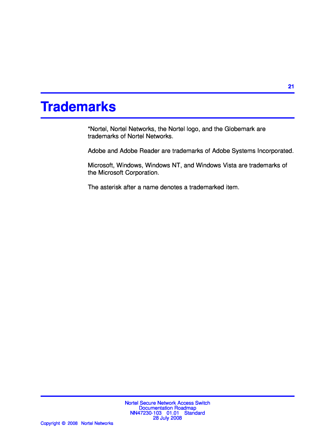 Nortel Networks NN47230-103 manual Trademarks 