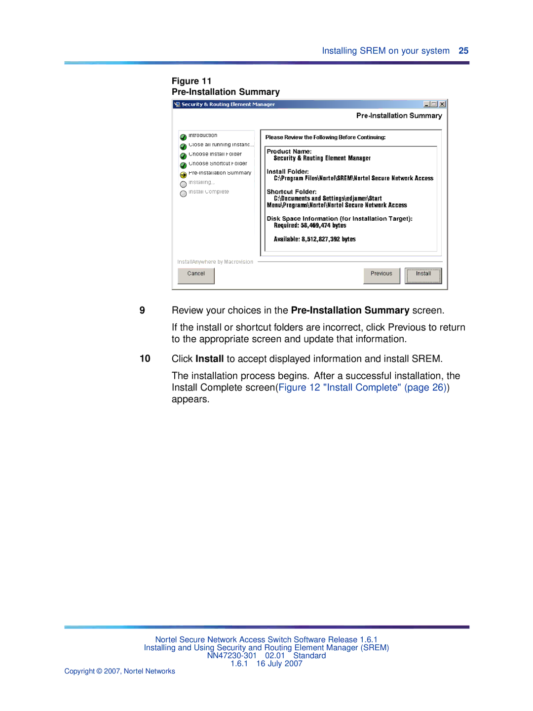 Nortel Networks NN47230-301 manual Pre-Installation Summary 