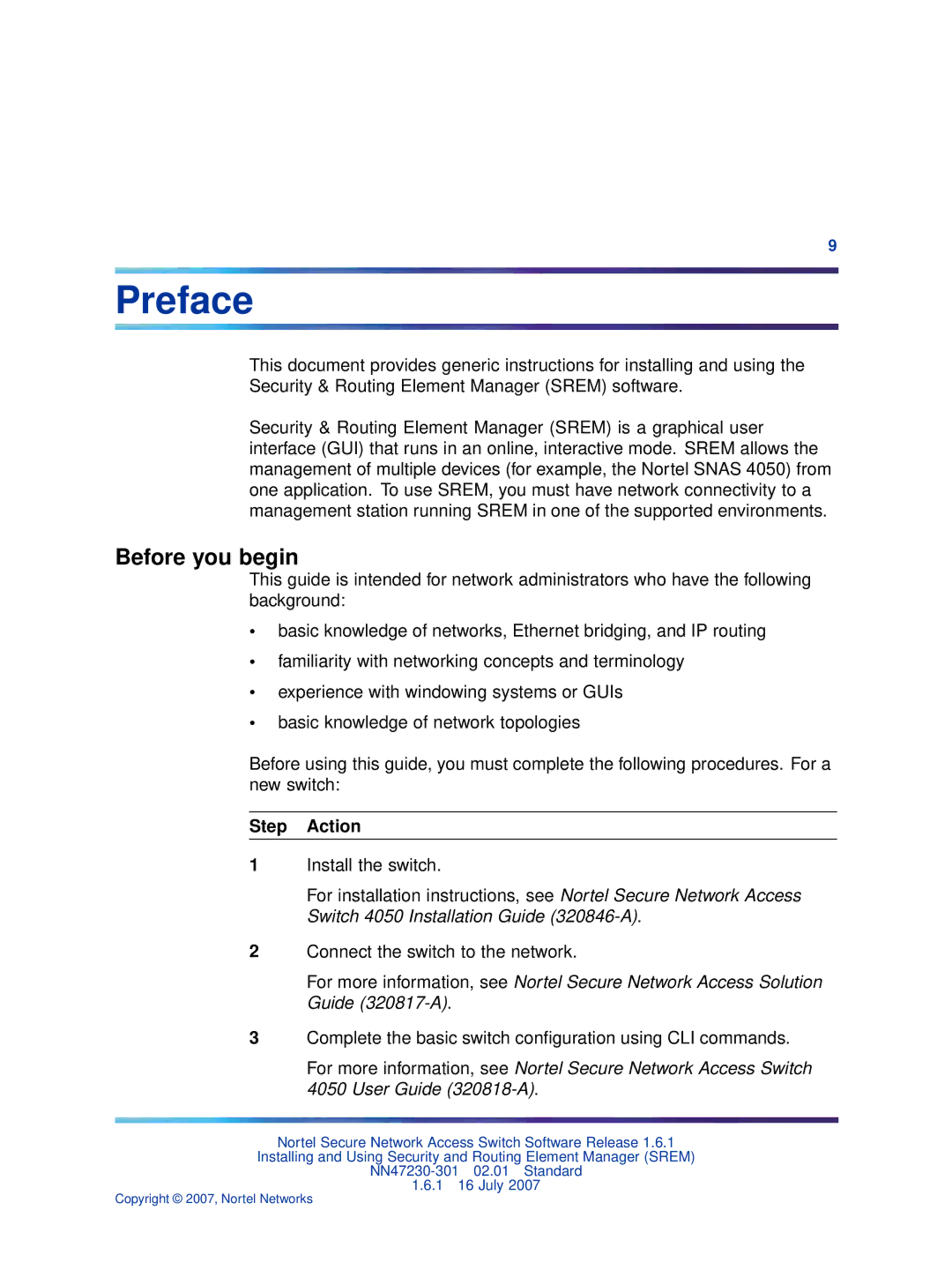 Nortel Networks NN47230-301 manual Preface, Before you begin 