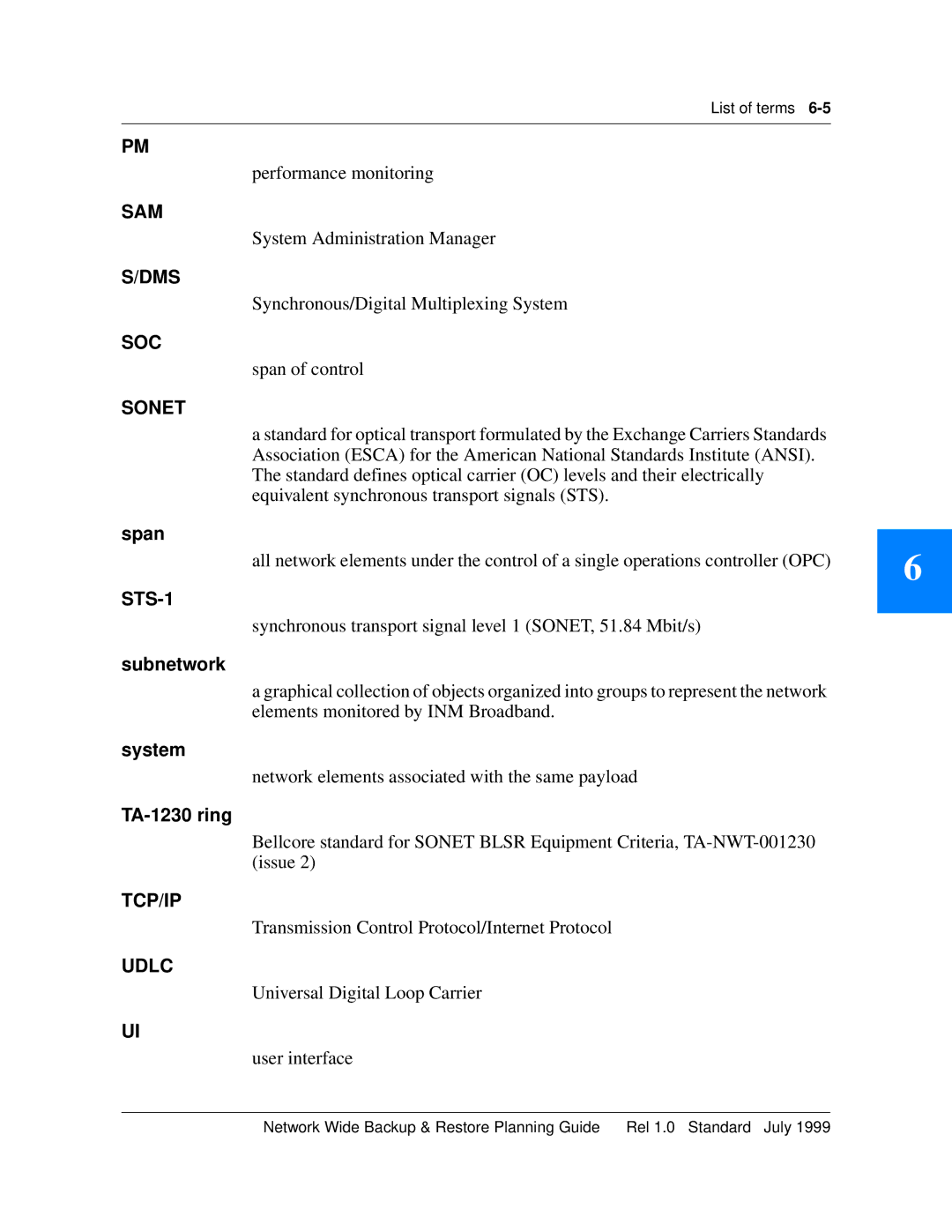 Nortel Networks NTNM13XKAB manual Sam, Soc, Sonet, STS-1, Tcp/Ip, Udlc 