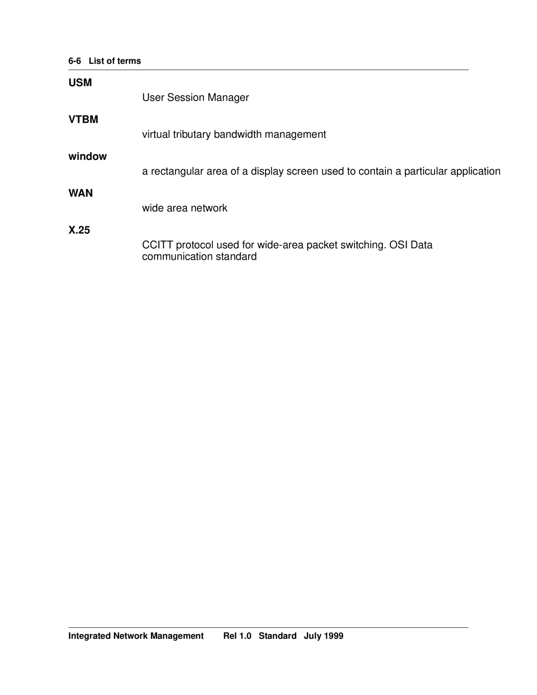 Nortel Networks NTNM13XKAB manual Usm, Vtbm, Window, Wan 