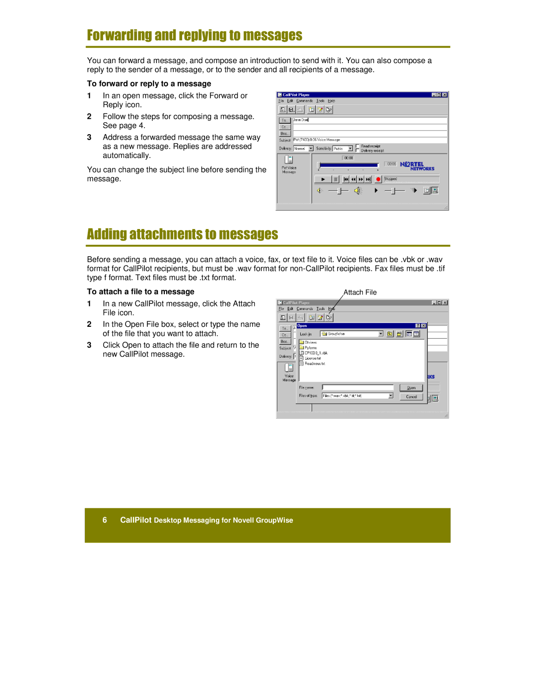 Nortel Networks A0789401, NTRG22AC manual To forward or reply to a message 