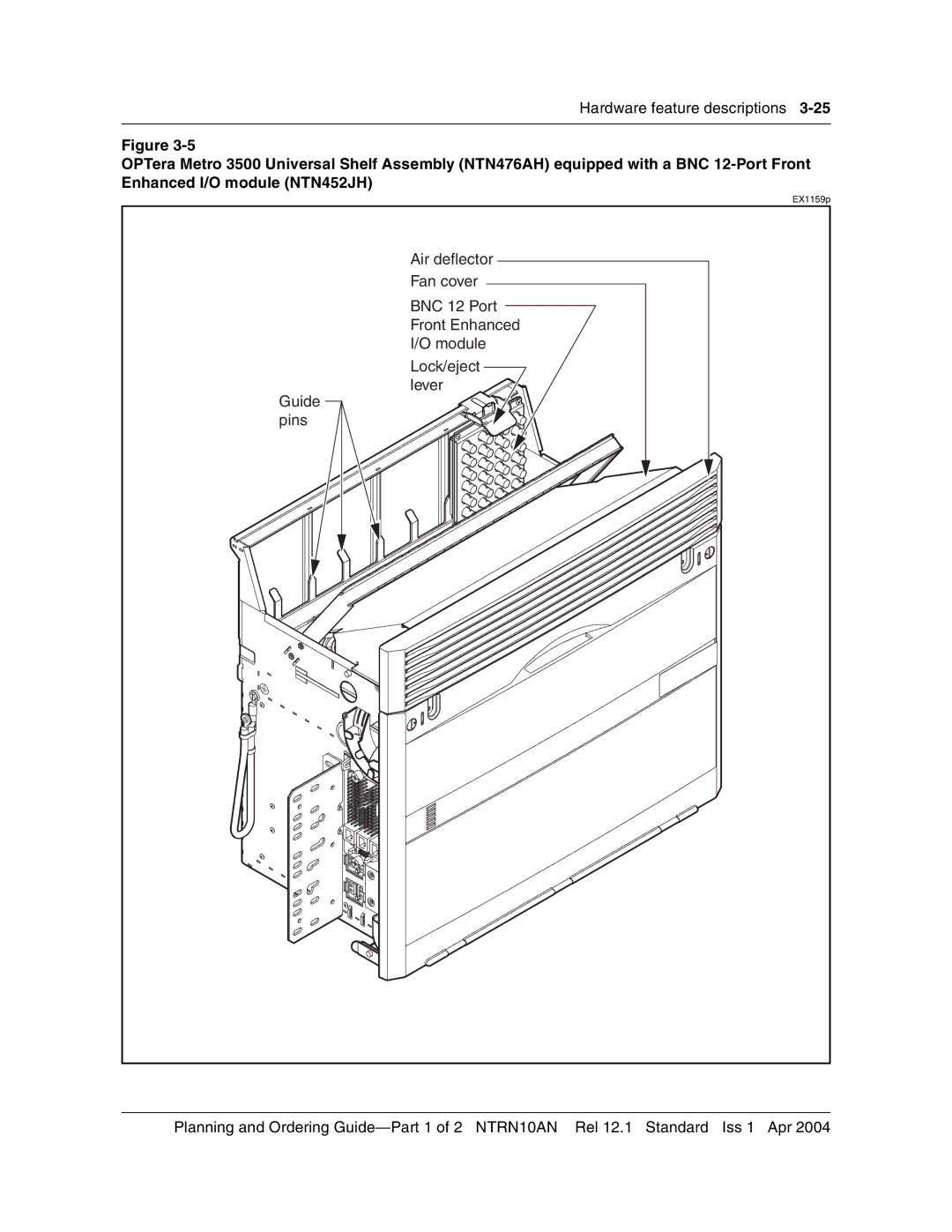 Nortel Networks 3500, NTRN10AN manual Air deflector 