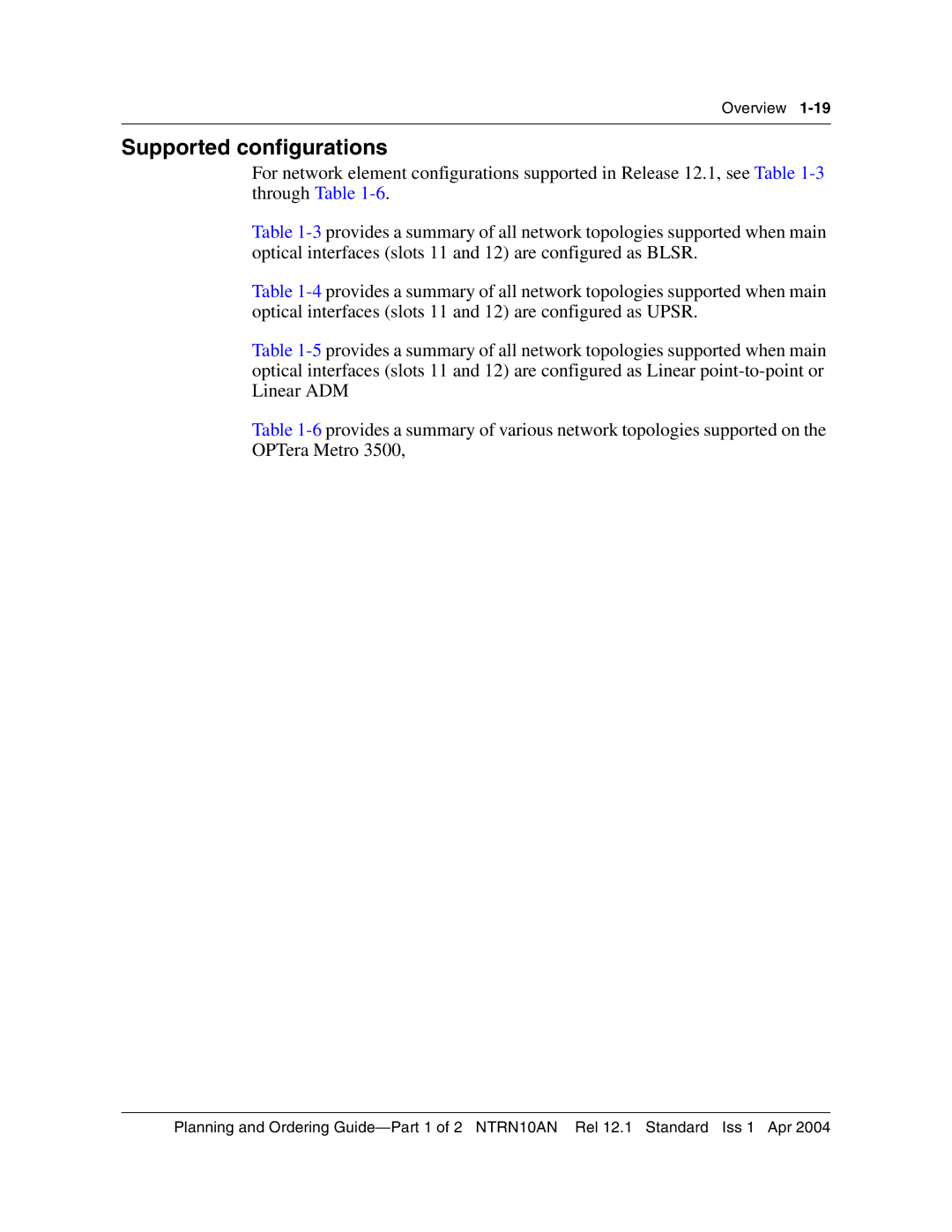 Nortel Networks 3500, NTRN10AN manual Supported configurations 