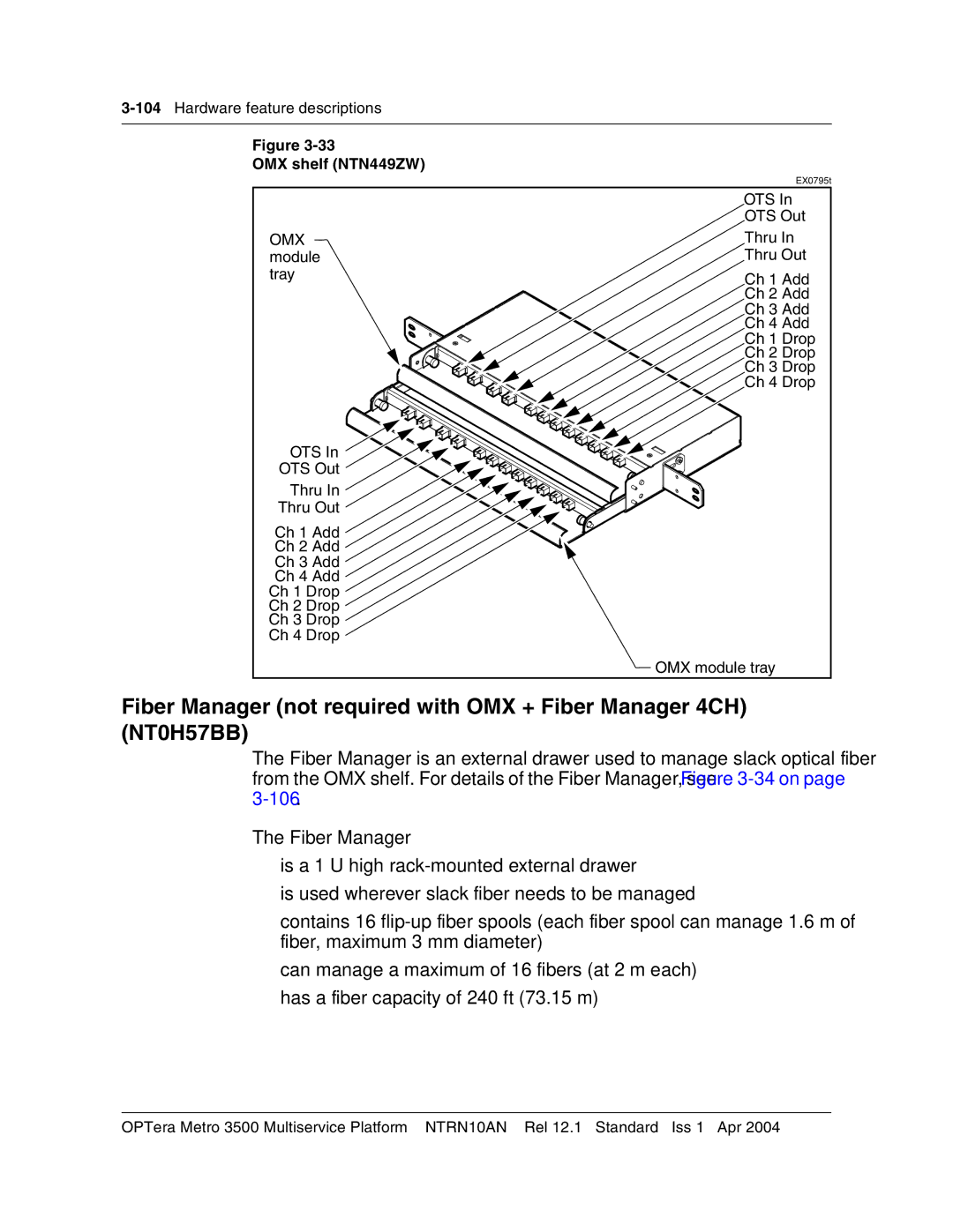 Nortel Networks NTRN10AN, 3500 manual OMX shelf NTN449ZW, Omx 