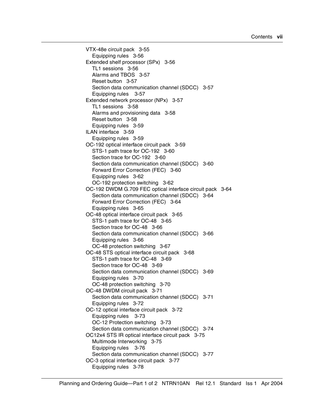 Nortel Networks 3500, NTRN10AN manual Contents 