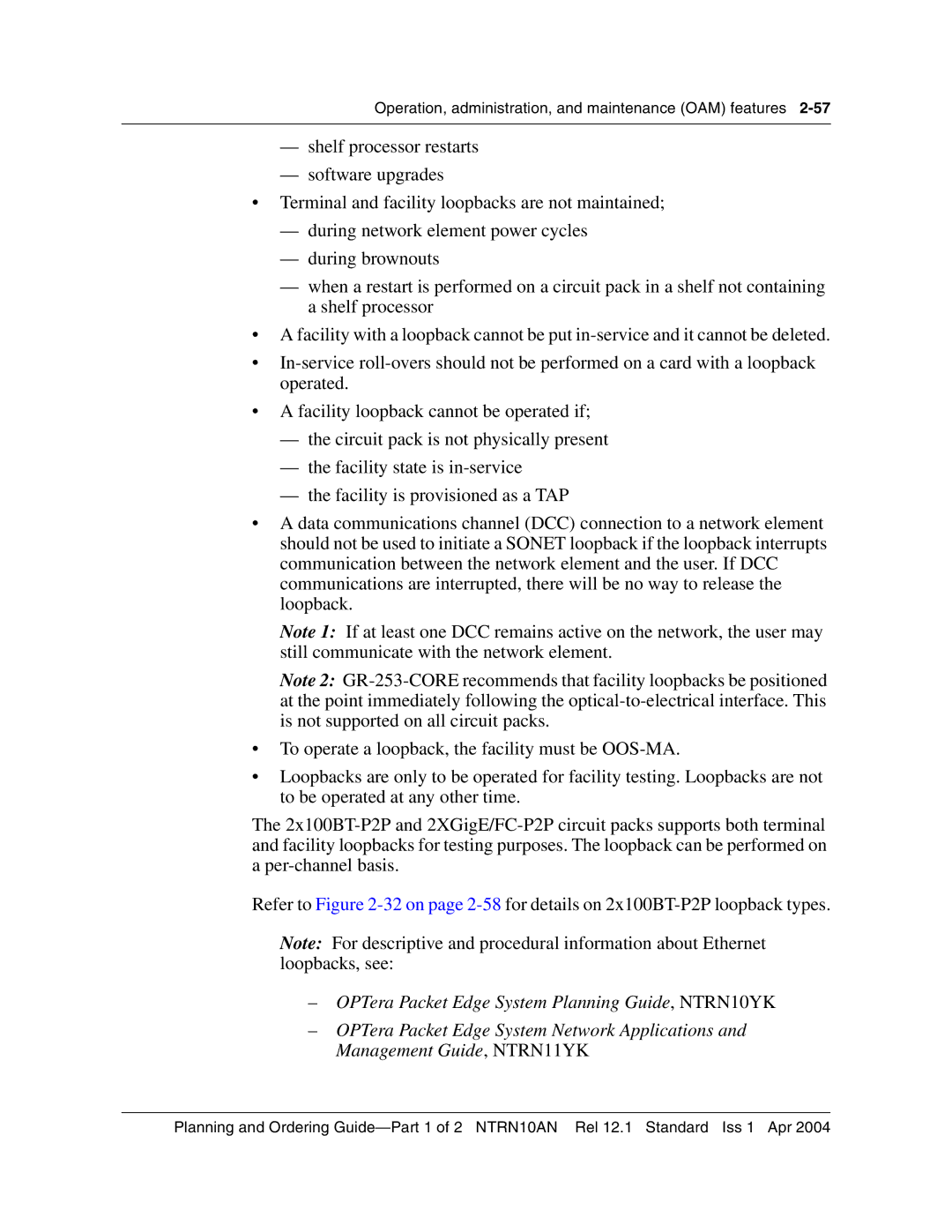 Nortel Networks 3500, NTRN10AN manual Operation, administration, and maintenance OAM features 