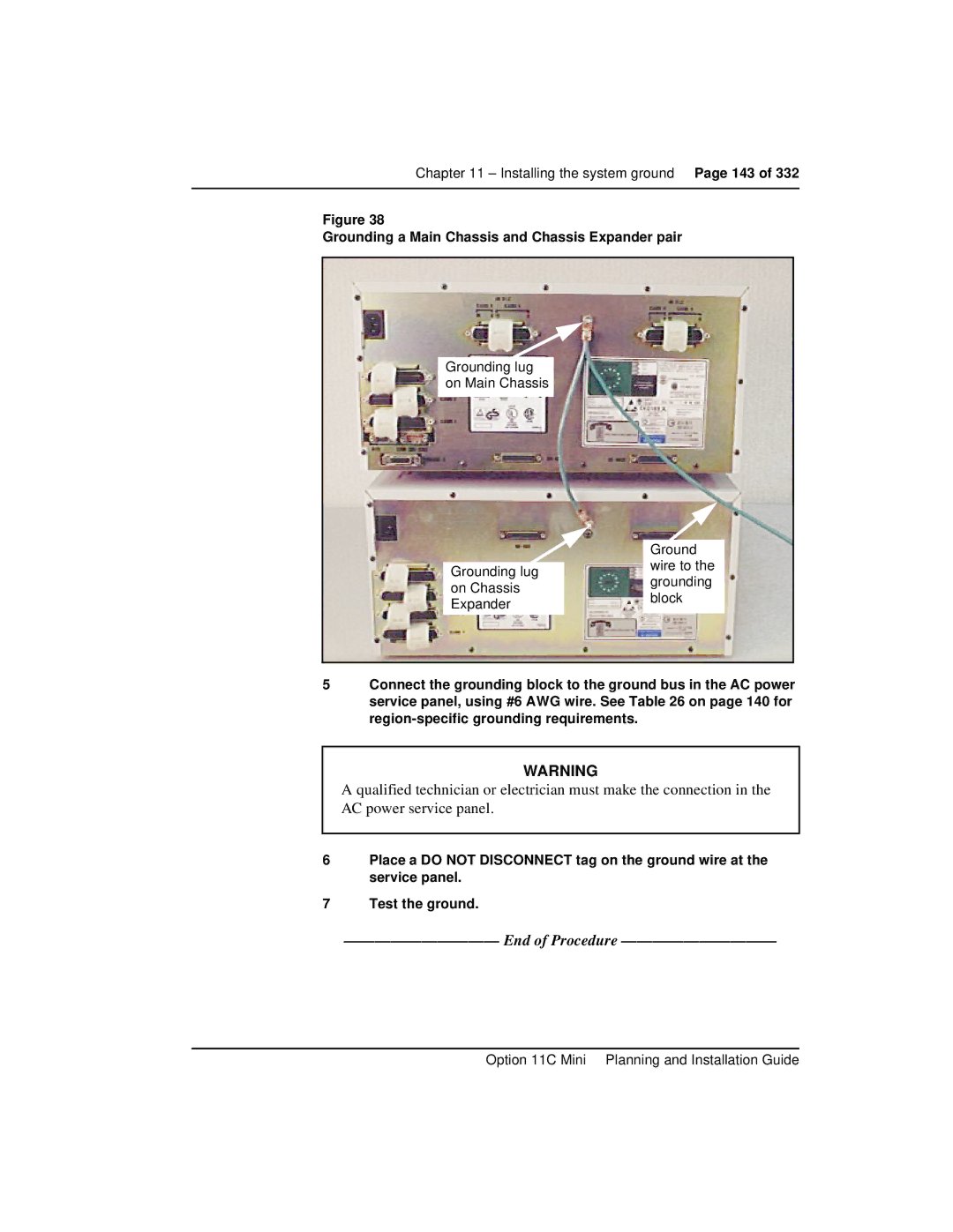 Nortel Networks Option 11C Mini manual Grounding a Main Chassis and Chassis Expander pair 