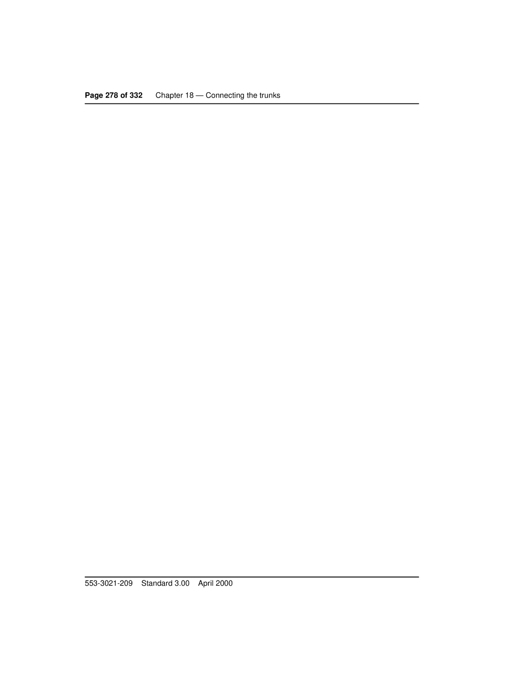 Nortel Networks Option 11C Mini manual 278 of 332 Connecting the trunks Standard 3.00 April 