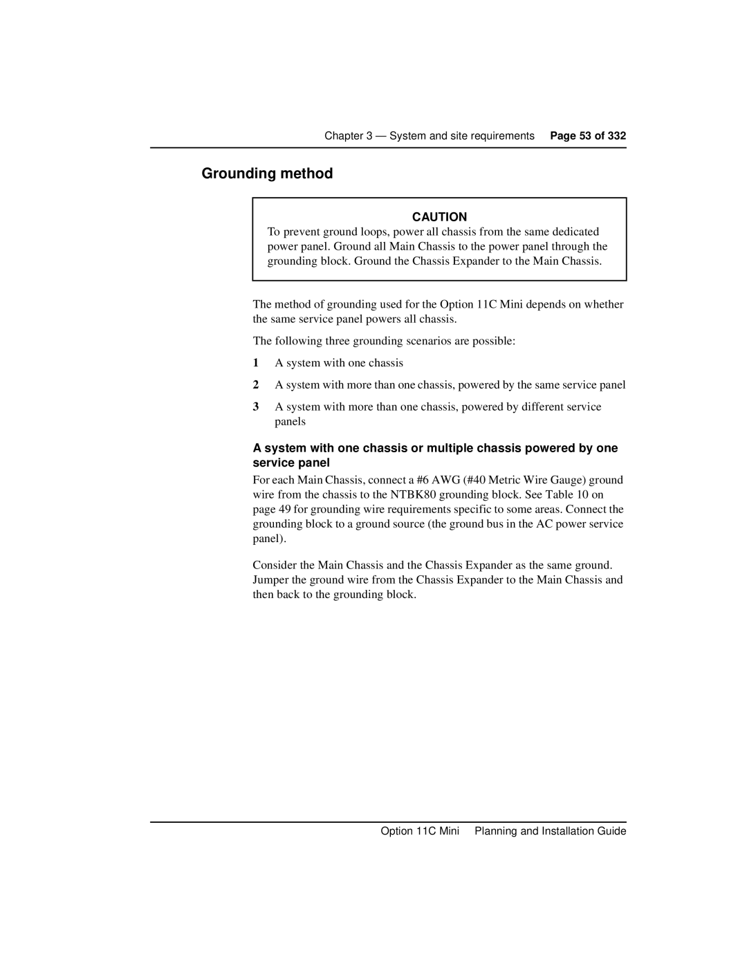 Nortel Networks Option 11C Mini manual Grounding method 