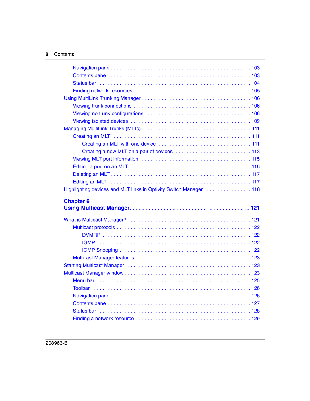 Nortel Networks Optivity Switch manual Chapter Using Multicast Manager 