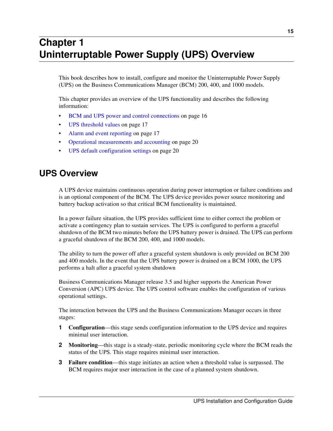 Nortel Networks P0607274 0 manual Chapter Uninterruptable Power Supply UPS Overview 