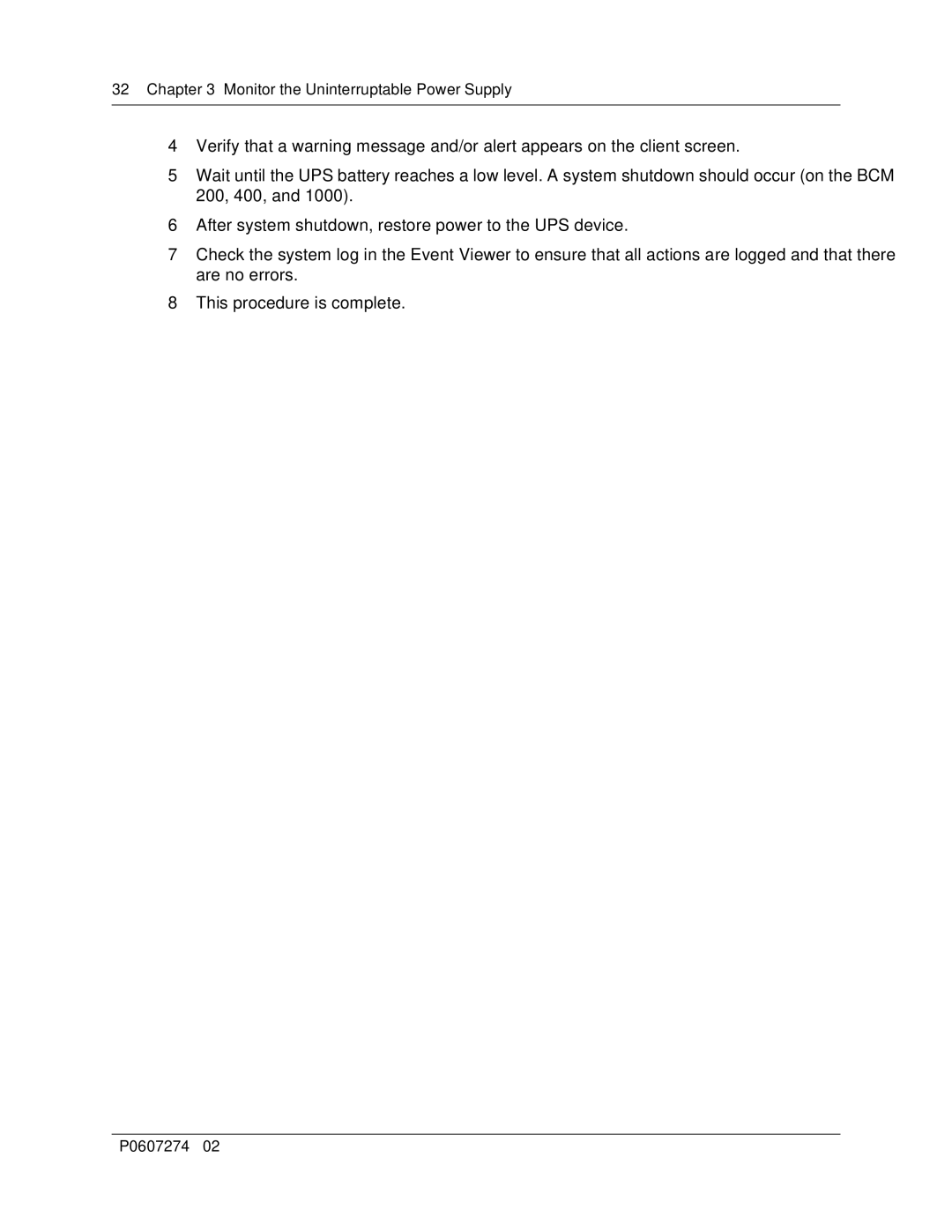 Nortel Networks P0607274 0 manual Monitor the Uninterruptable Power Supply 