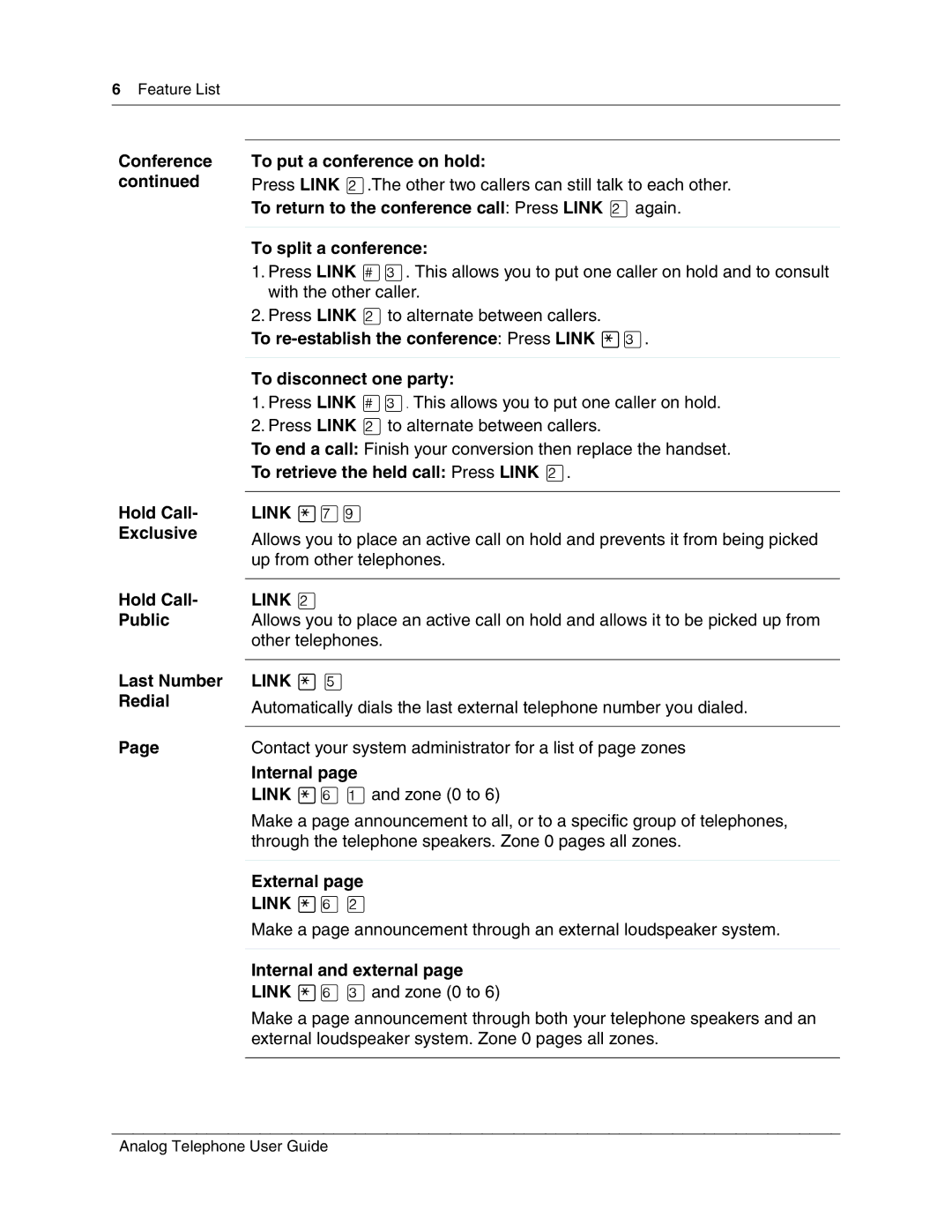 Nortel Networks P0609347 02 manual Link ¤ 