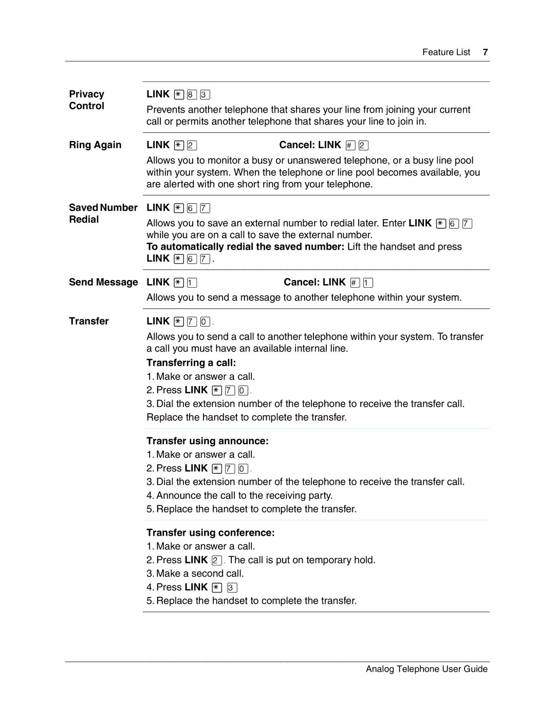 Nortel Networks P0609347 02 manual Link ⁄ 