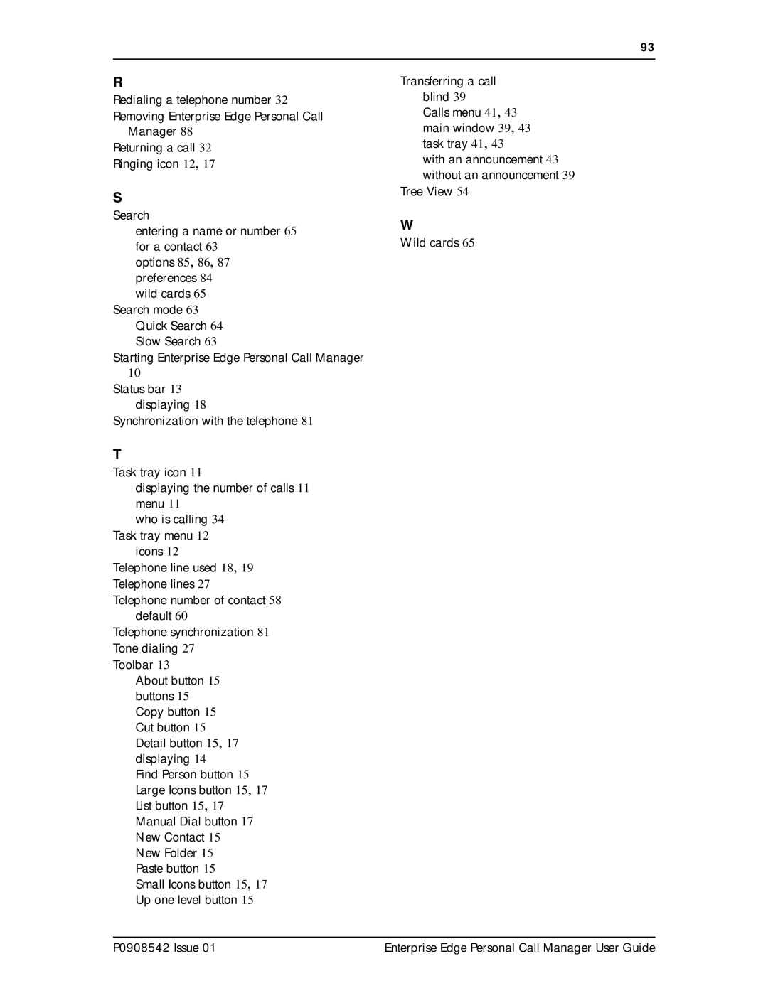 Nortel Networks P0908542 Issue 01 manual Who is calling 34 Task tray menu 