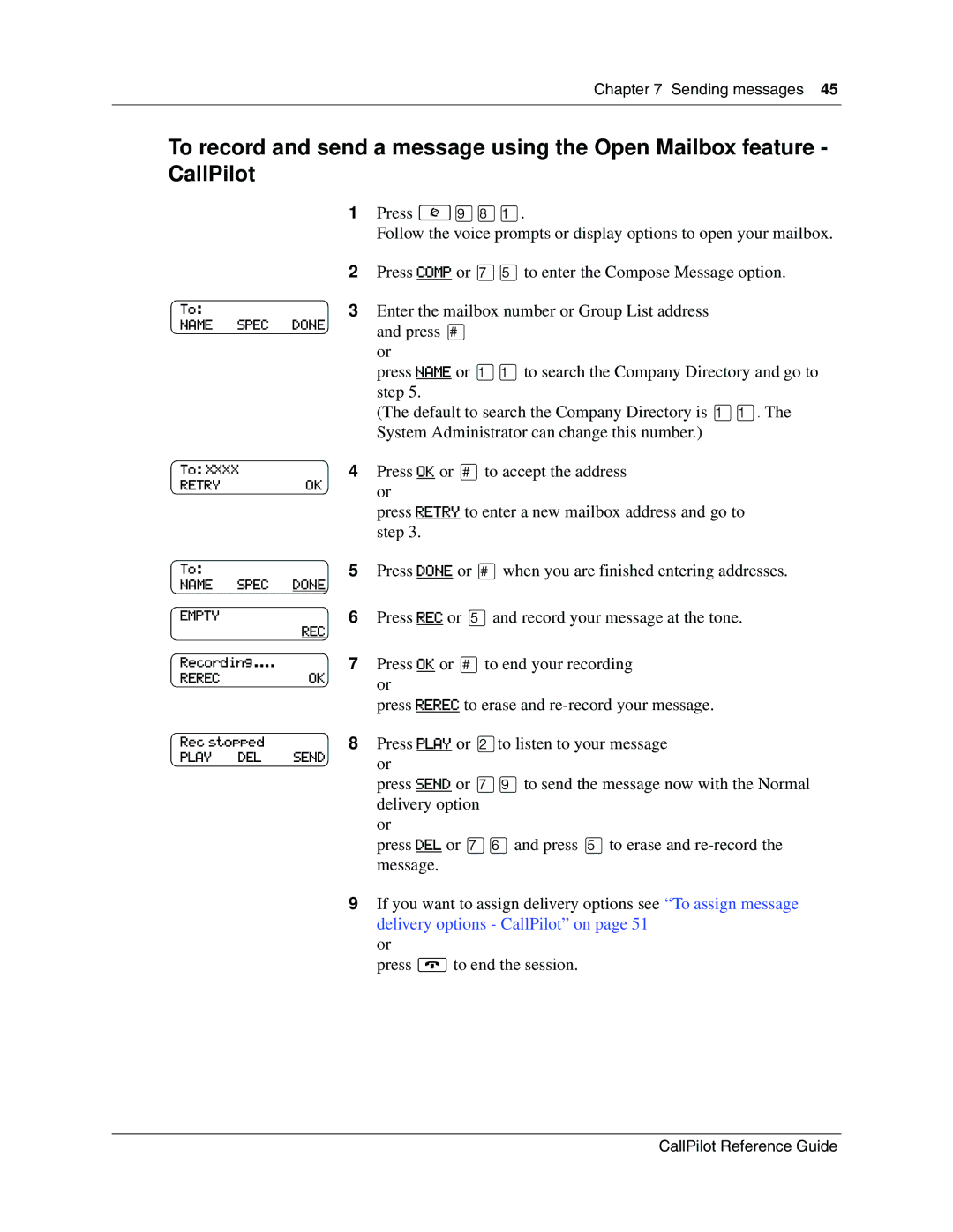 Nortel Networks P0919417 03 manual Press Name or ⁄⁄to search the Company Directory and go to 