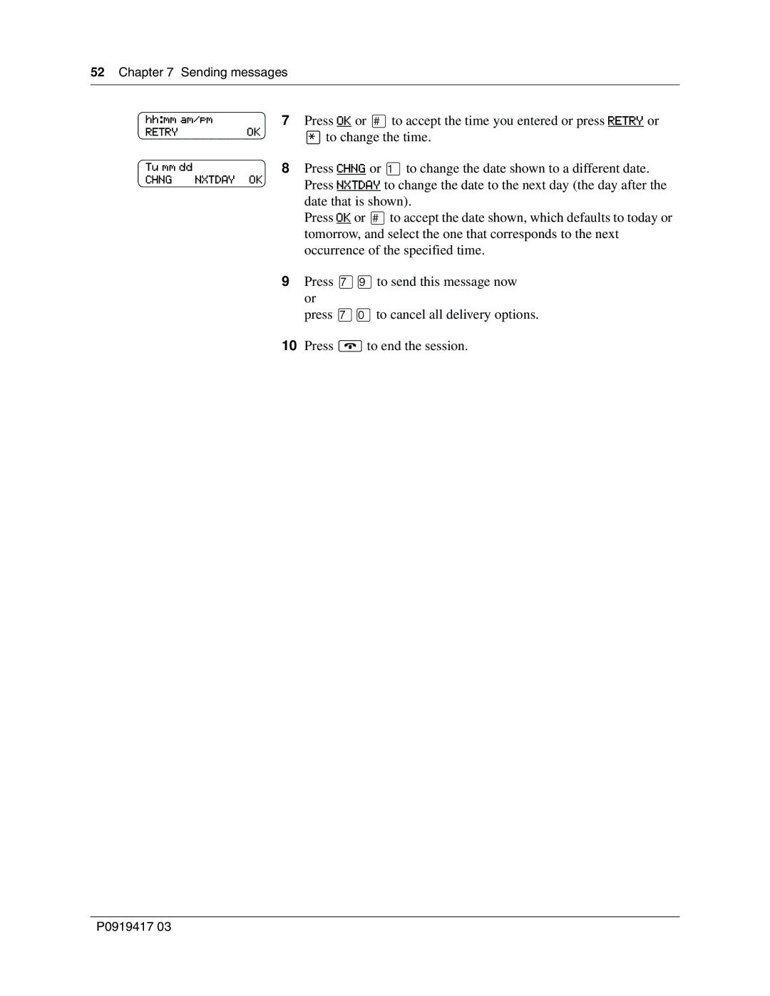 Nortel Networks P0919417 03 manual Retryok 