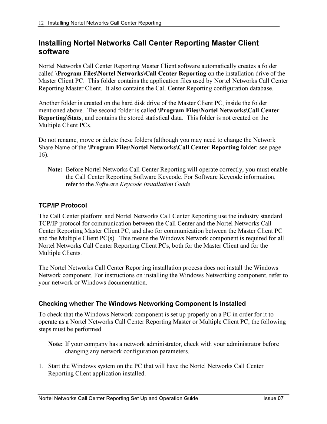 Nortel Networks P0919439 manual TCP/IP Protocol 