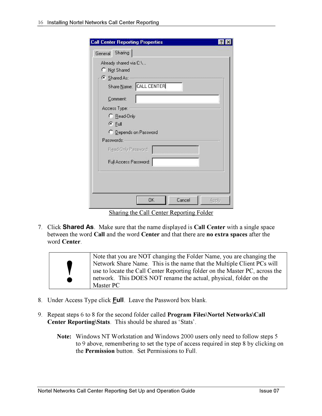 Nortel Networks P0919439 manual Installing Nortel Networks Call Center Reporting 