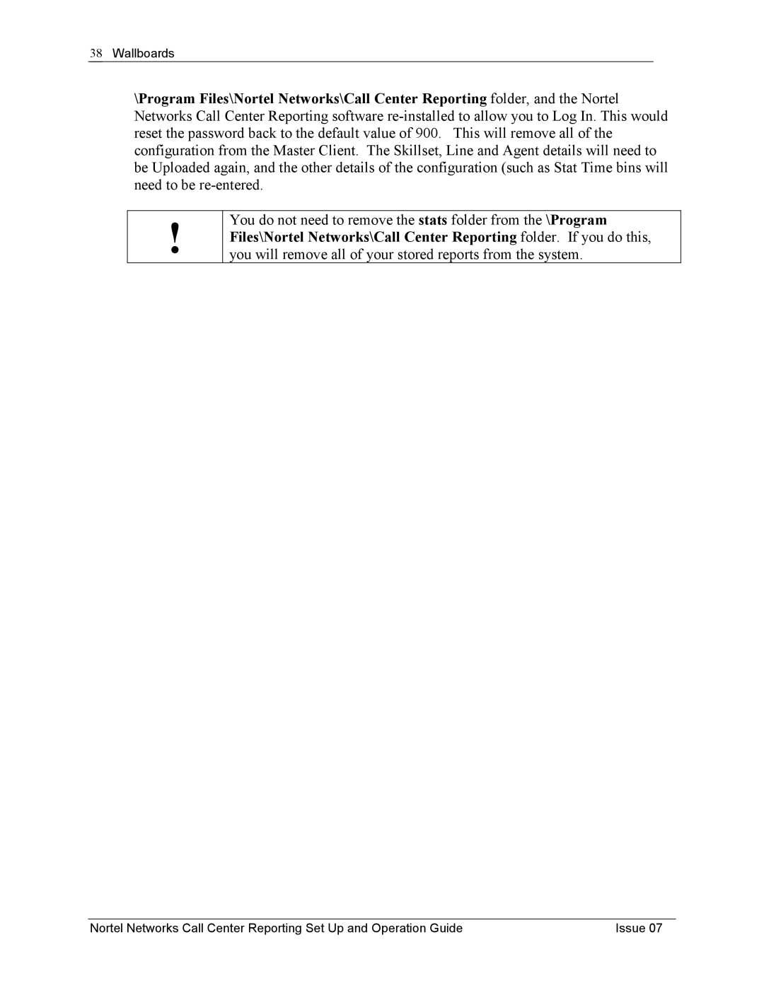 Nortel Networks P0919439 manual Wallboards 