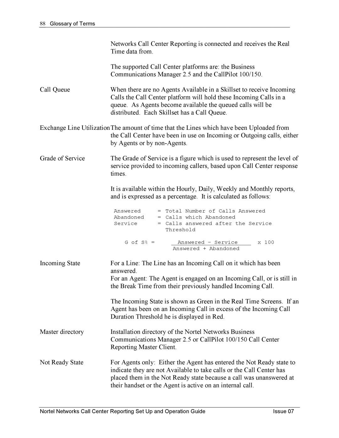 Nortel Networks P0919439 manual Time data from 