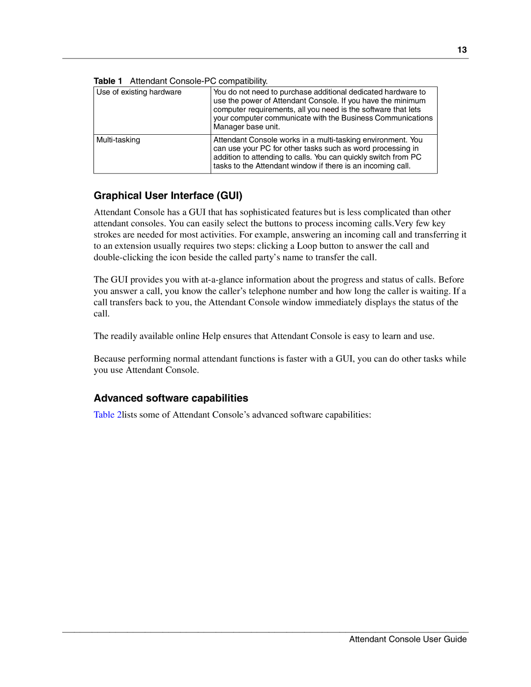 Nortel Networks P0936571 02 manual Graphical User Interface GUI, Advanced software capabilities 