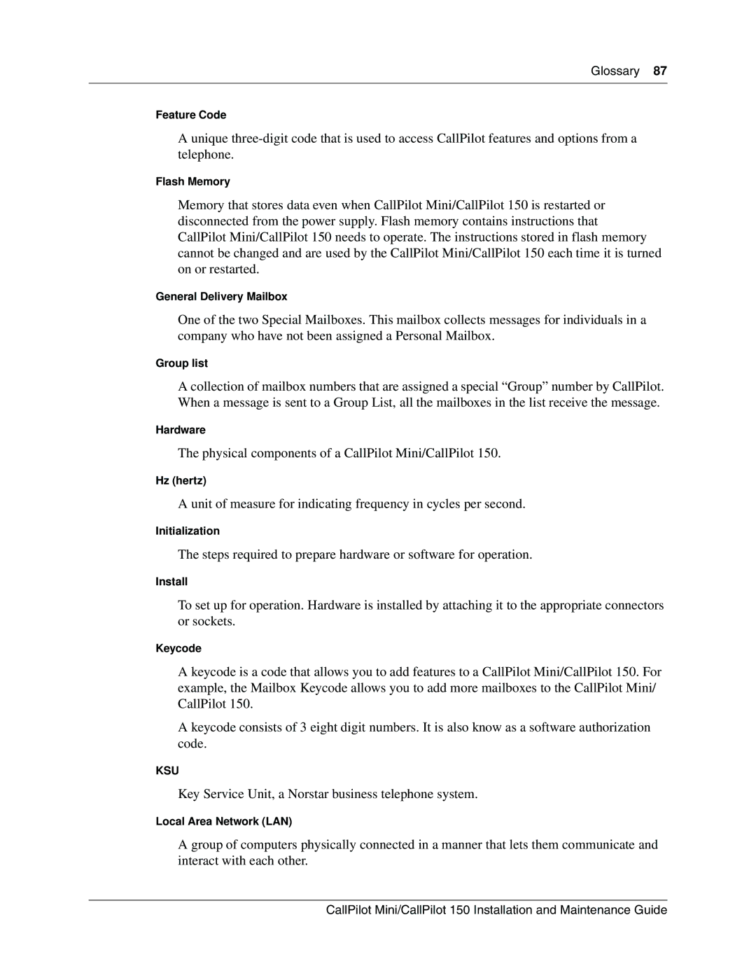 Nortel Networks P0990474 03 manual Physical components of a CallPilot Mini/CallPilot 