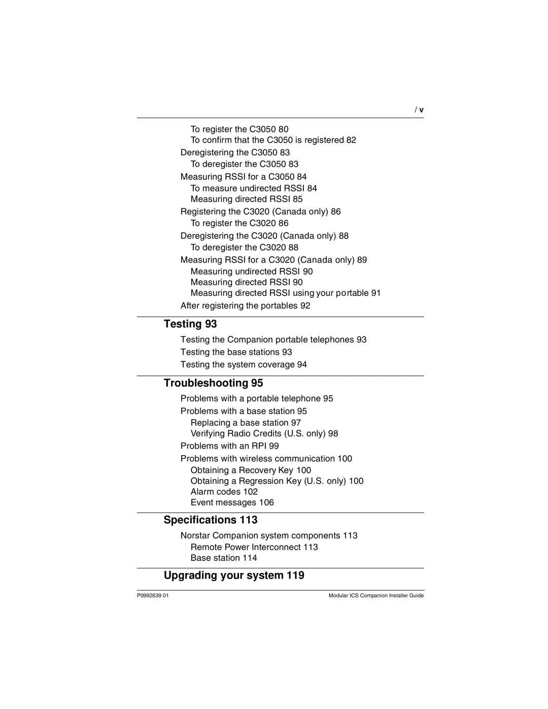 Nortel Networks P0992639 01 manual Specifications 