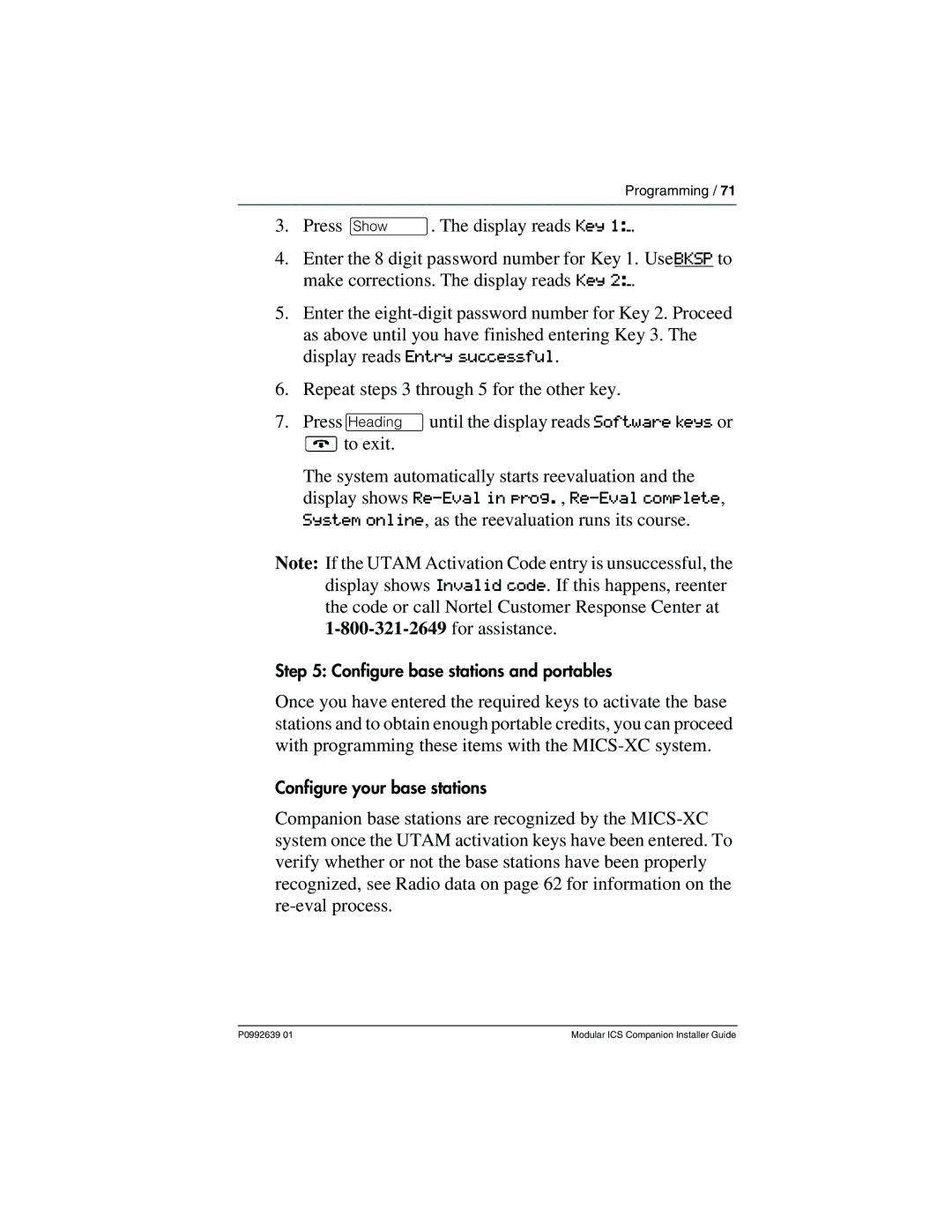 Nortel Networks P0992639 01 manual Configure base stations and portables 