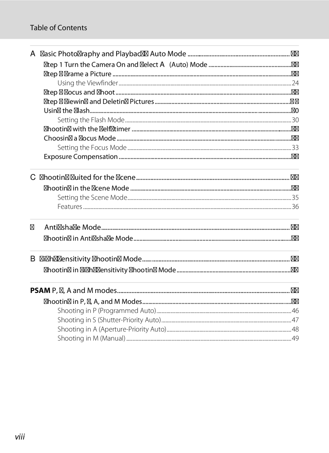 Nortel Networks P5100 user manual Viii, Table of Contents 