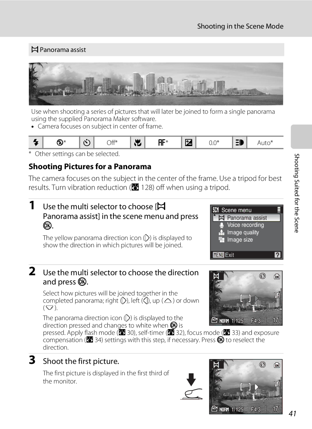 Nortel Networks P5100 user manual Shooting Pictures for a Panorama, Shoot the first picture 