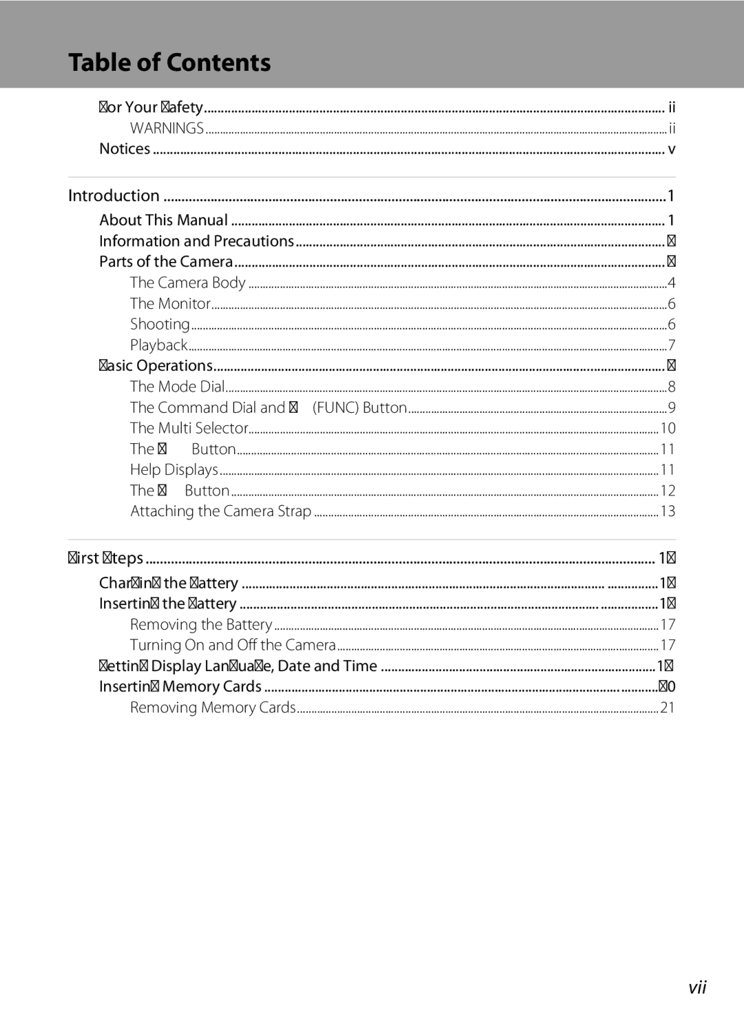 Nortel Networks P5100 user manual Table of Contents 