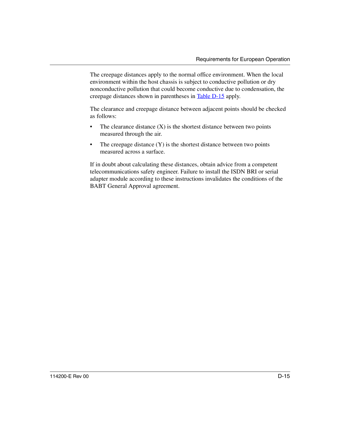 Nortel Networks Passport ARN Routers manual Requirements for European Operation 