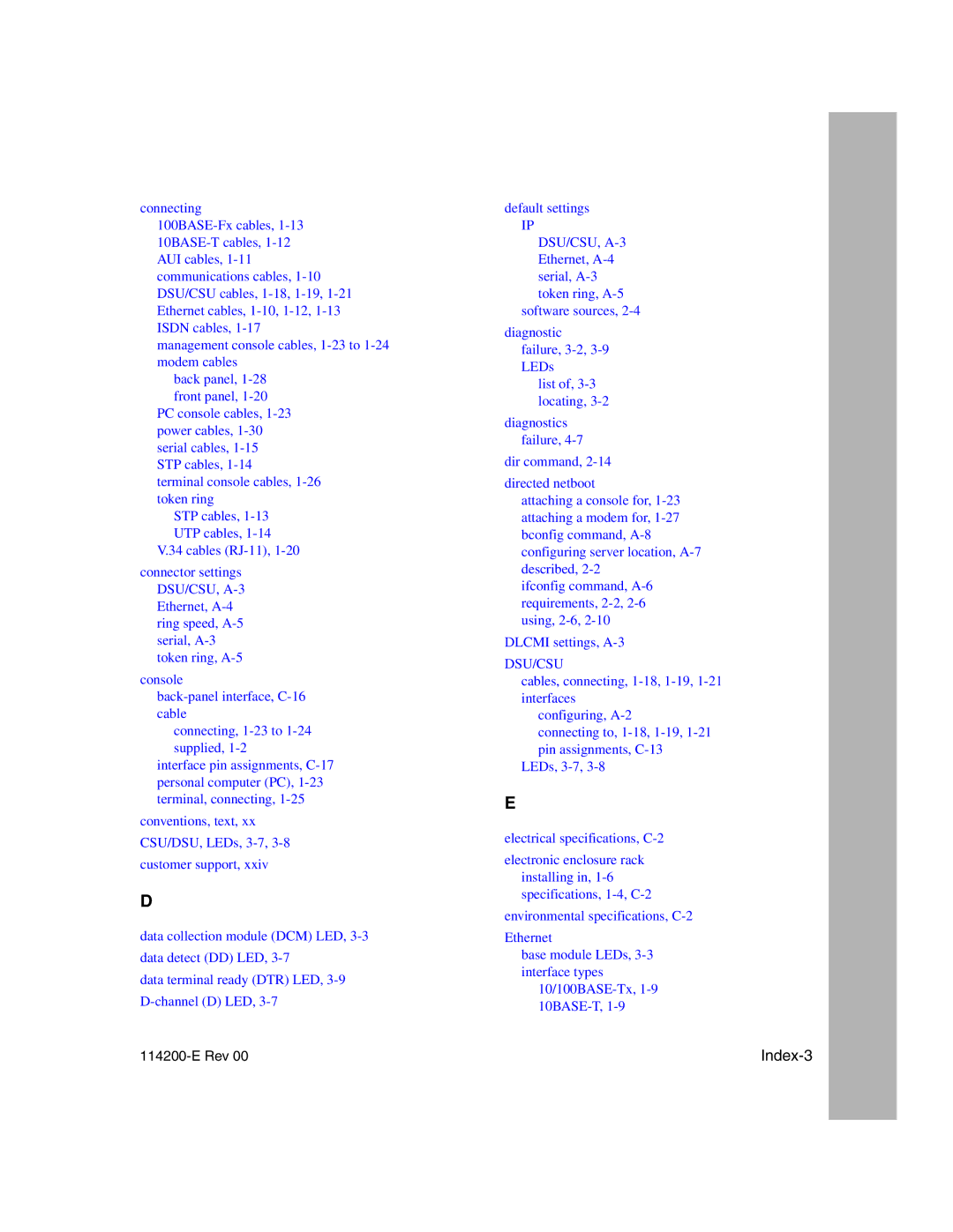 Nortel Networks Passport ARN Routers manual Index-3 