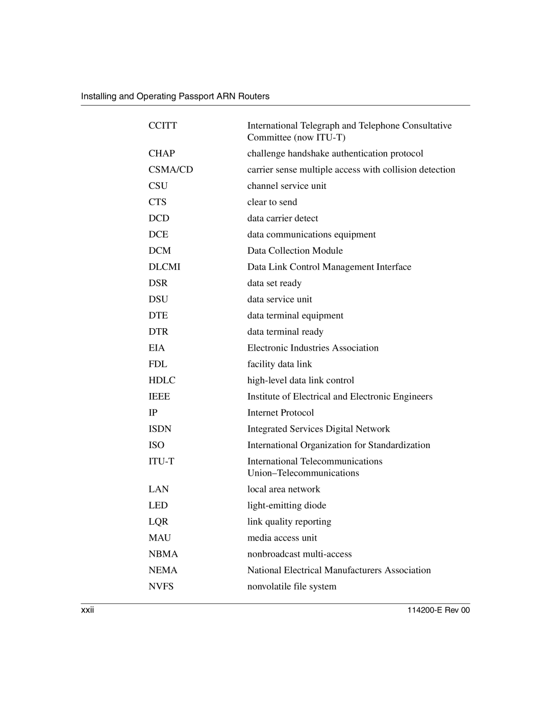 Nortel Networks Passport ARN Routers manual International Telegraph and Telephone Consultative, Committee now ITU-T 