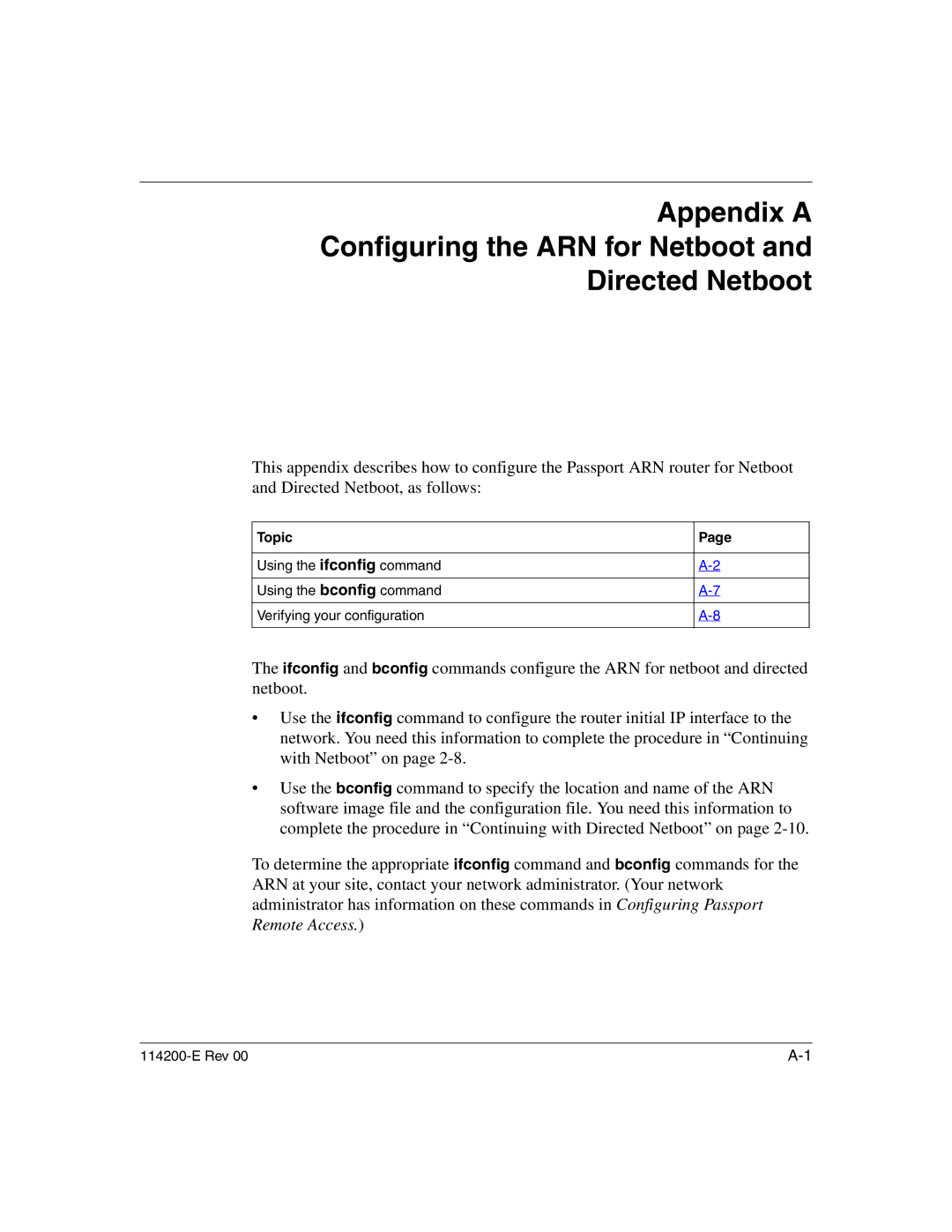 Nortel Networks Passport ARN Routers manual Topic 