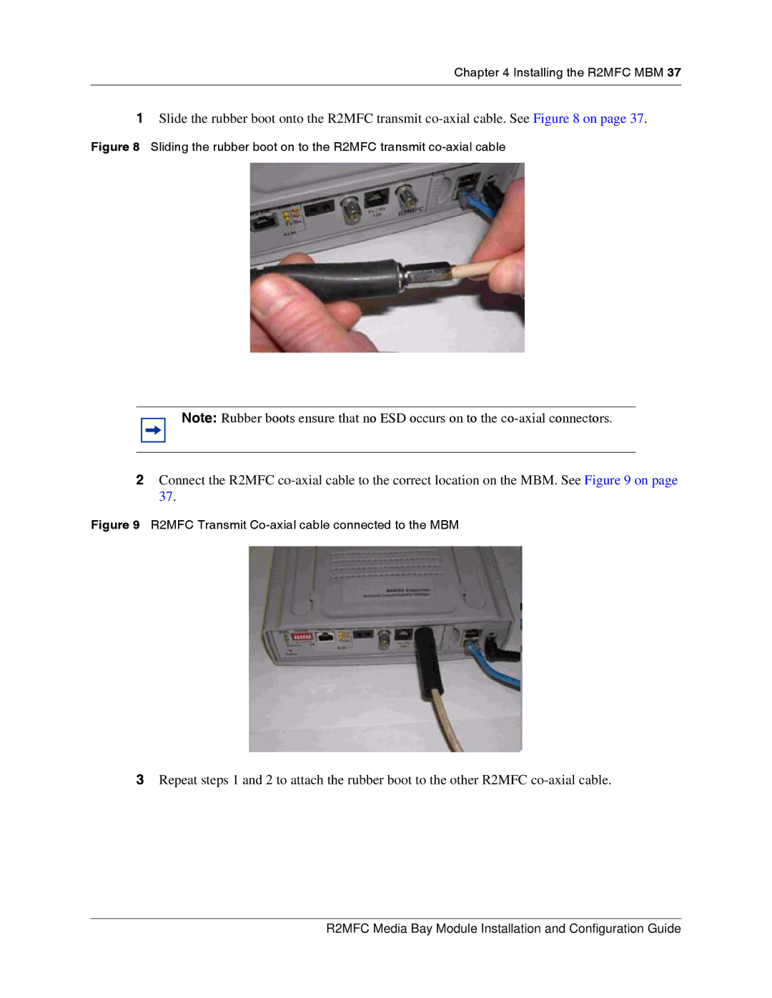 Nortel Networks manual R2MFC Transmit Co-axial cable connected to the MBM 