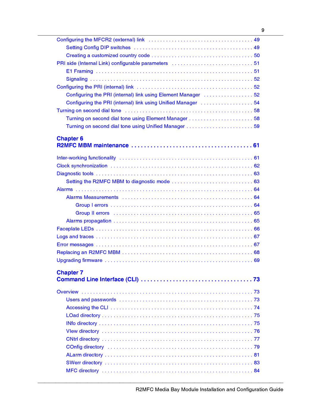 Nortel Networks manual Chapter R2MFC MBM maintenance 