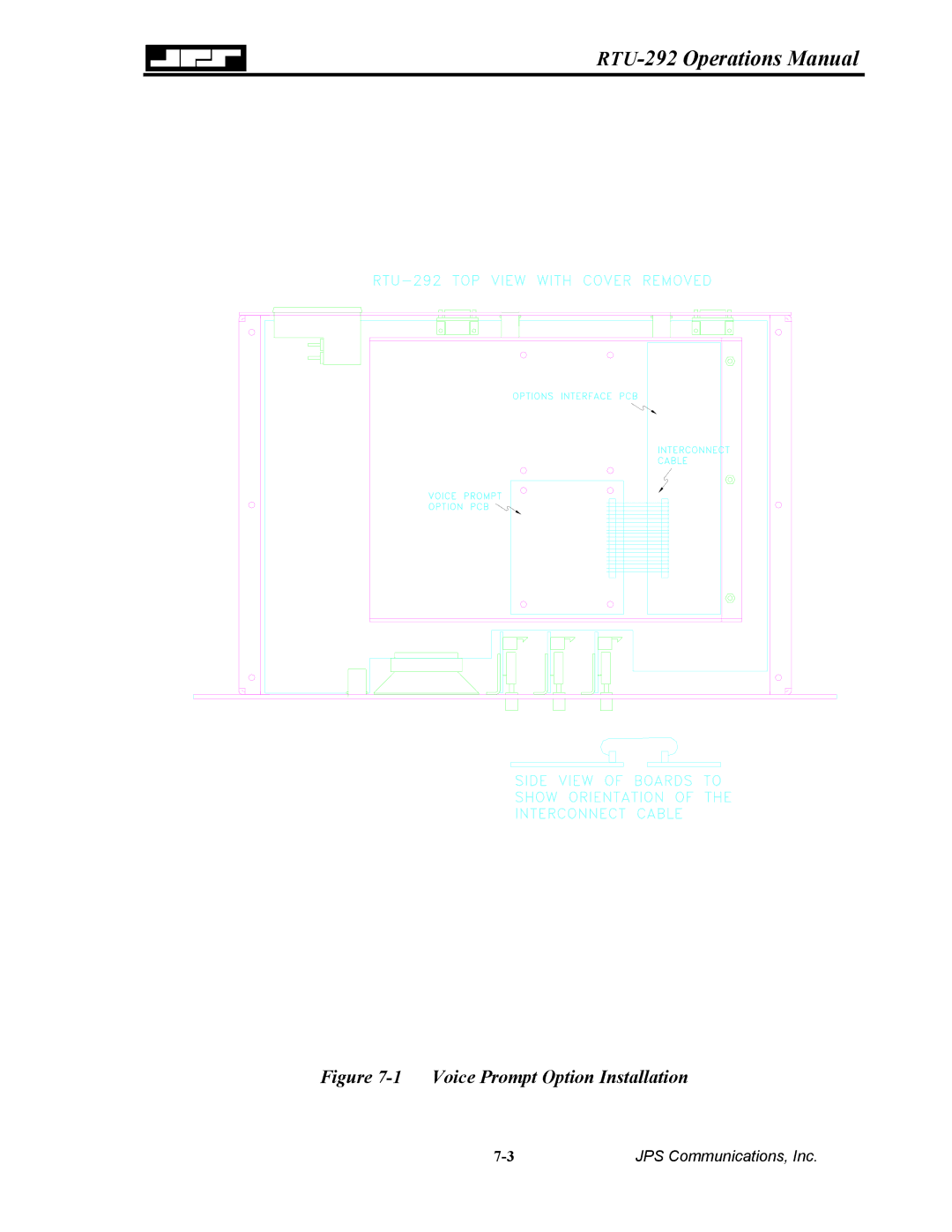 Nortel Networks RTU-292 operation manual Voice Prompt Option Installation 